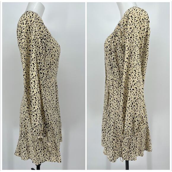 Rue Stiic Priscilla Mini Dress Bellagio Spotted Print Medium Cream Black Animal - Picture 3 of 10